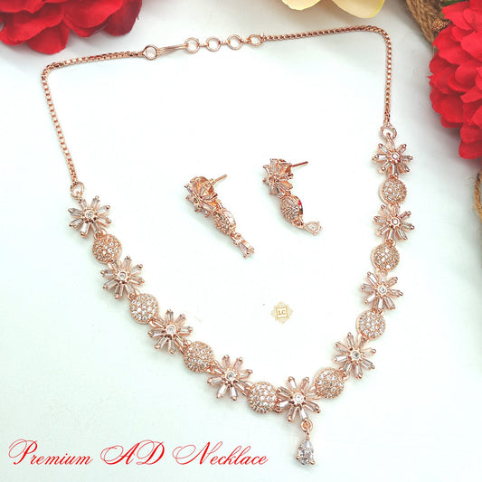 American Diamond Jewellery Set With Earrings.