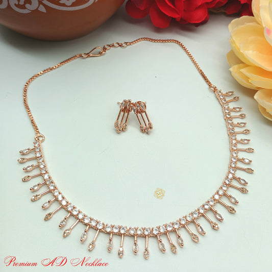 American Diamond Jewellery Set With Earrings.