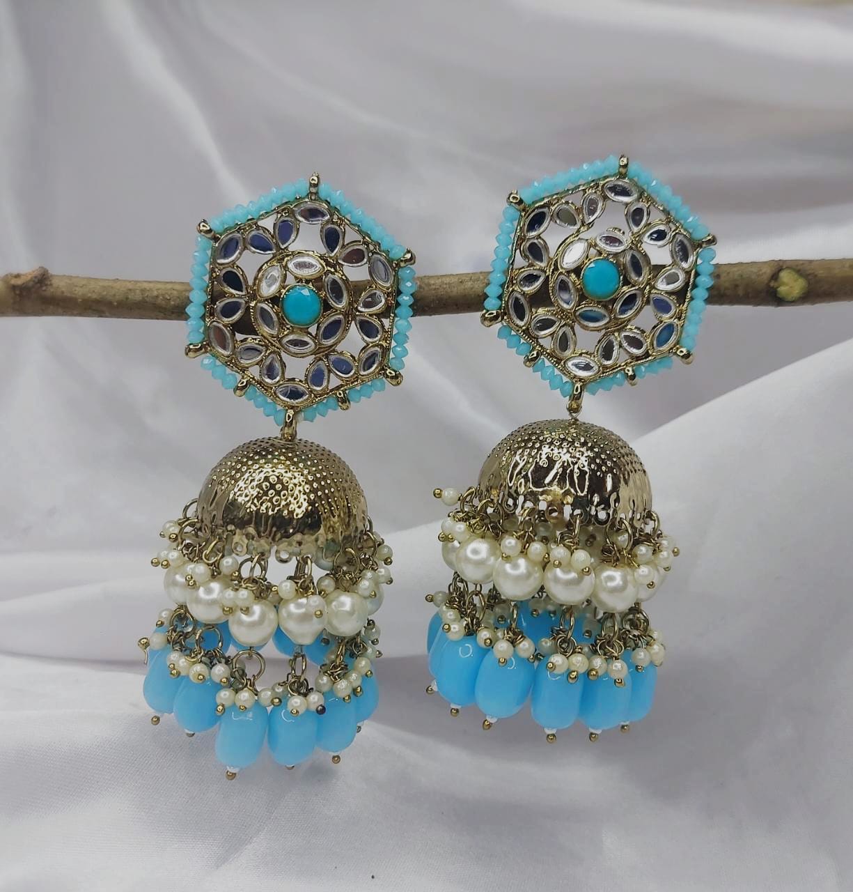 MirrorJhumkalightTurquoise