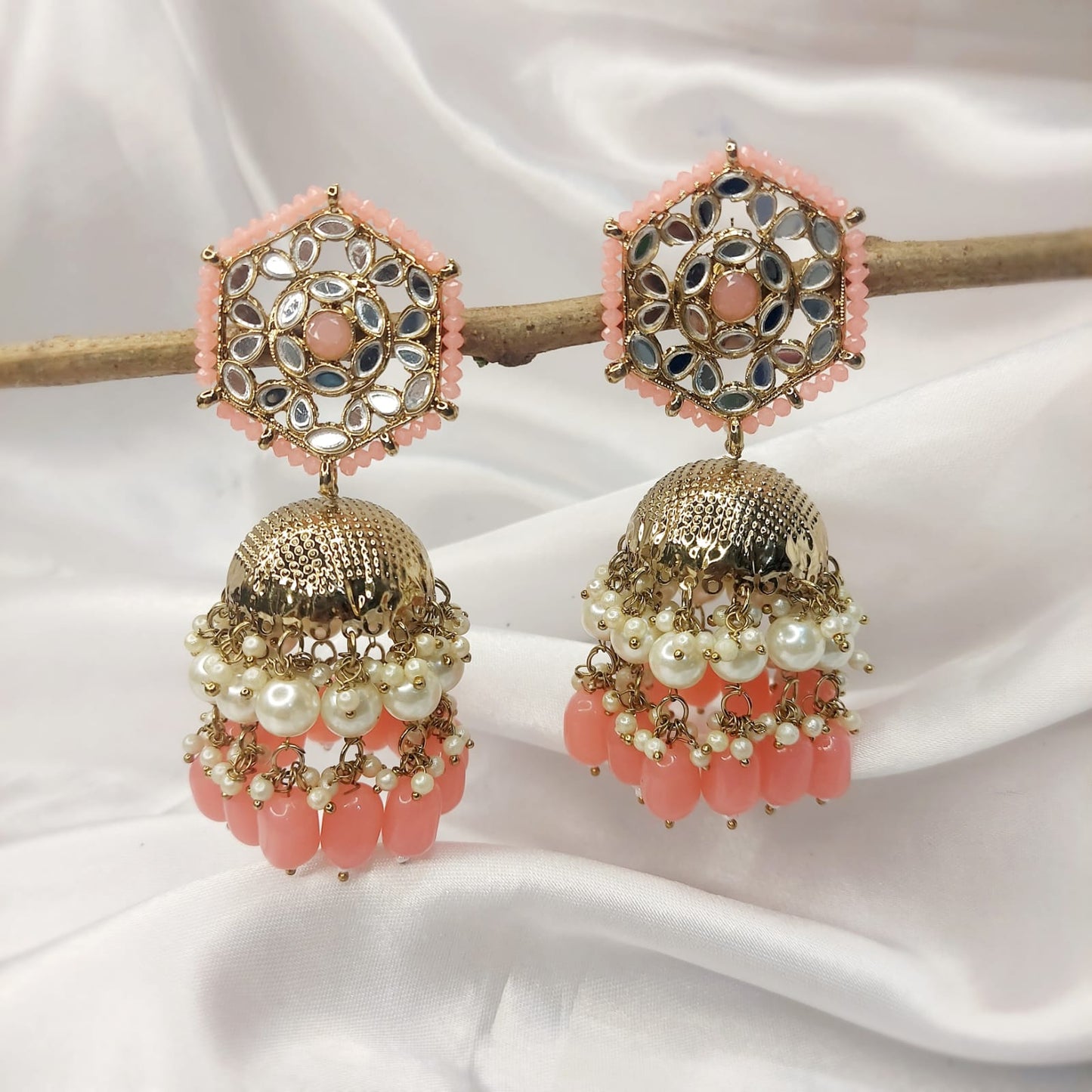 MirrorJhumkaPeach