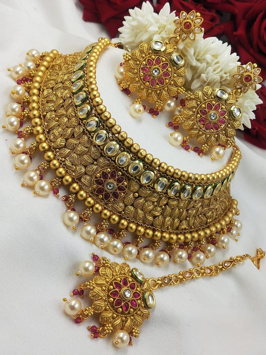 Customised Artificial Brass Choker Set for Girls and Women