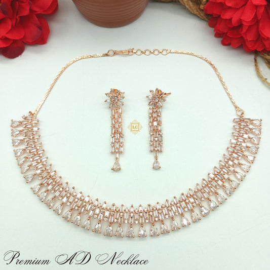 American Diamond Jewellery Set With Earrings.