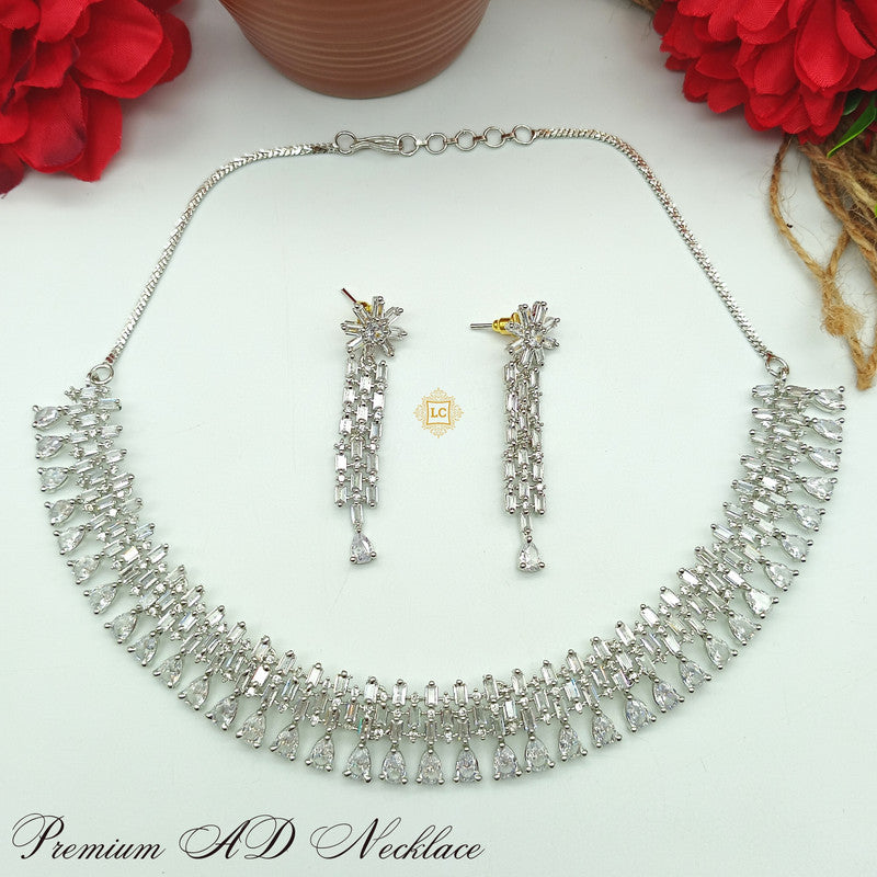 American Diamond Jewellery Set With Earrings.