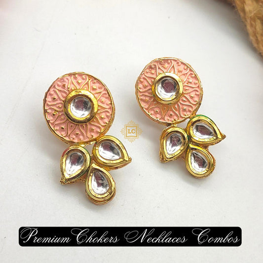 Elegant Kundan & Pearls Choker Necklace Set with Matching Earrings