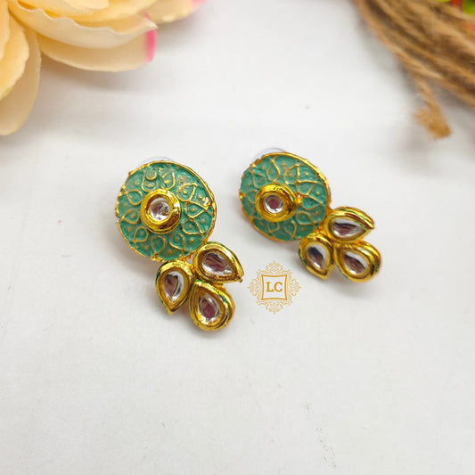 Elegant Kundan & Pearls Choker Necklace Set with Matching Earrings