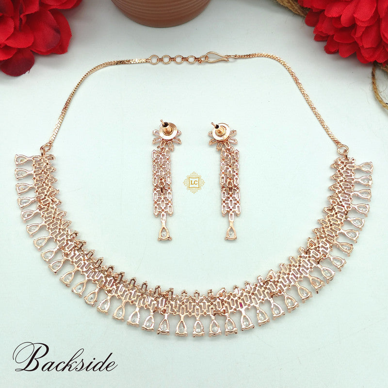 American Diamond Jewellery Set With Earrings.