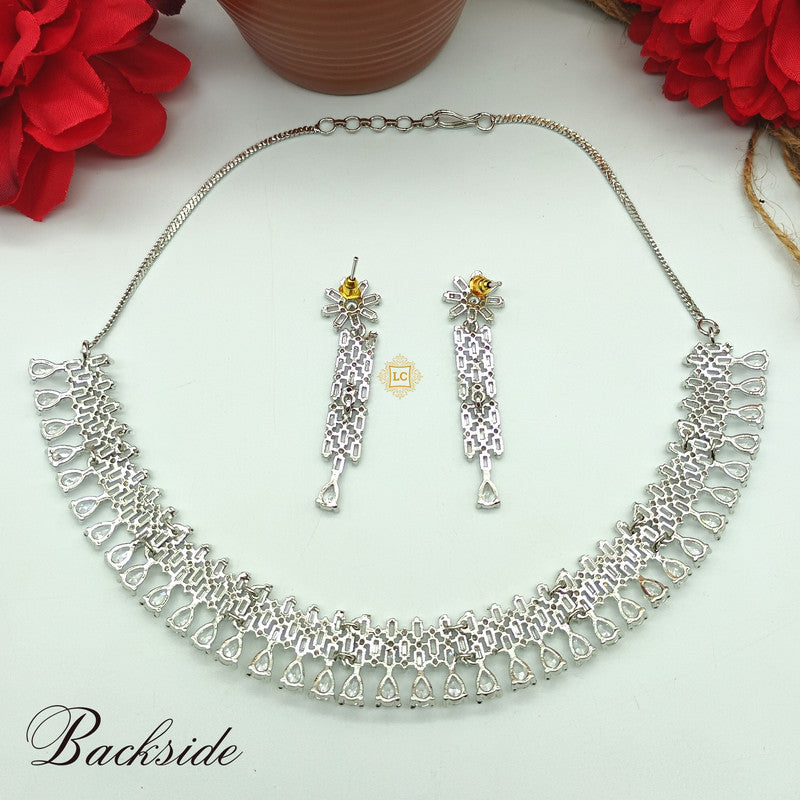American Diamond Jewellery Set With Earrings.