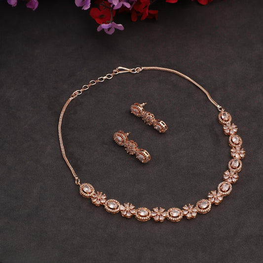 American Diamond Jewellery Set With Earrings. (LCN-15)