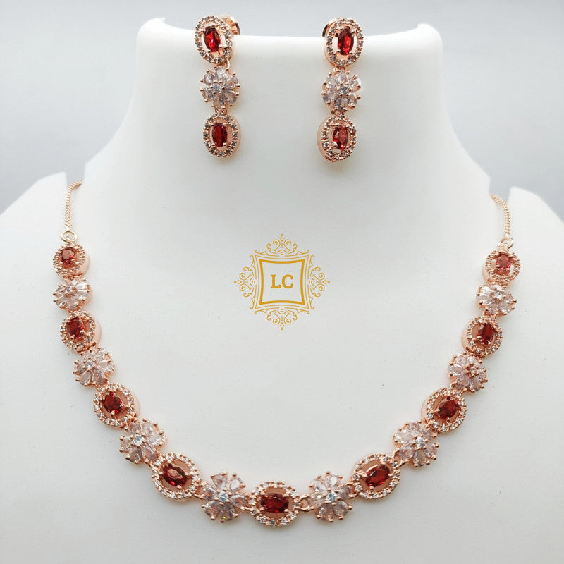 American Diamond Jewellery Set With Earrings. (LCN-15)