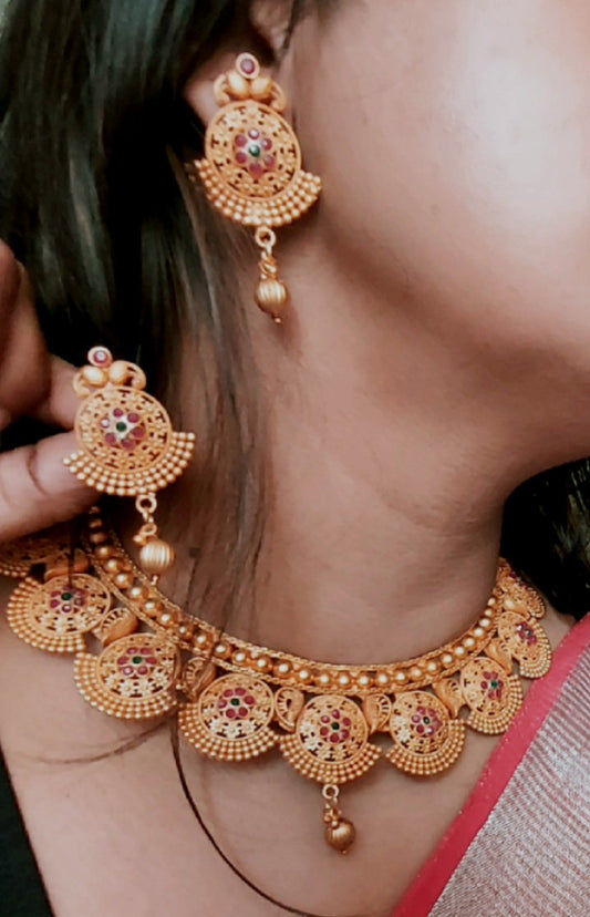 Temple Jewelry Inspired Necklace Set