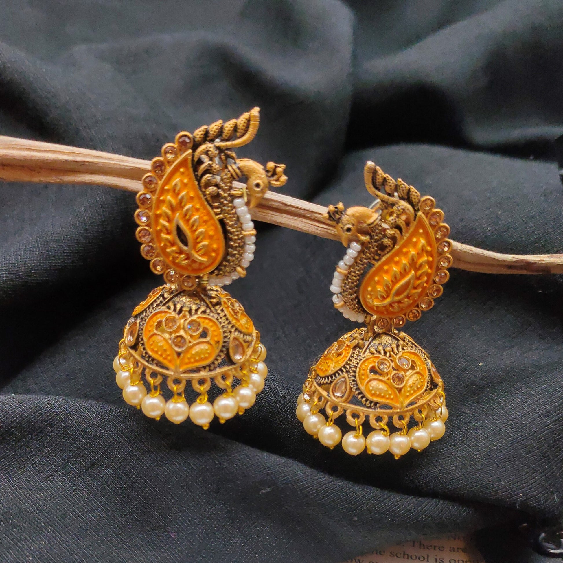 Contemporay Peacock Jhumkas