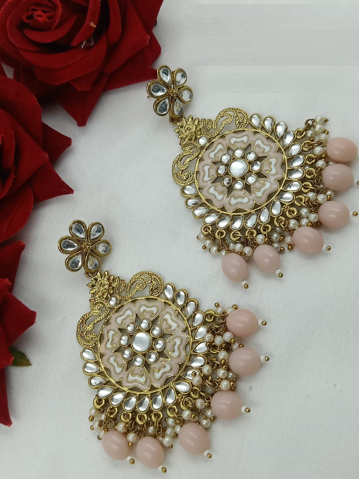 Designer Kundan Earrings for Womens And Girls