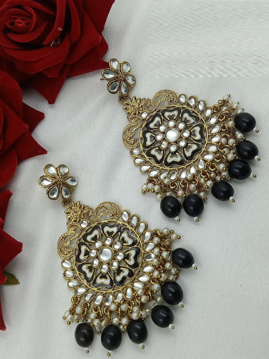 Designer Kundan Earrings for Womens And Girls