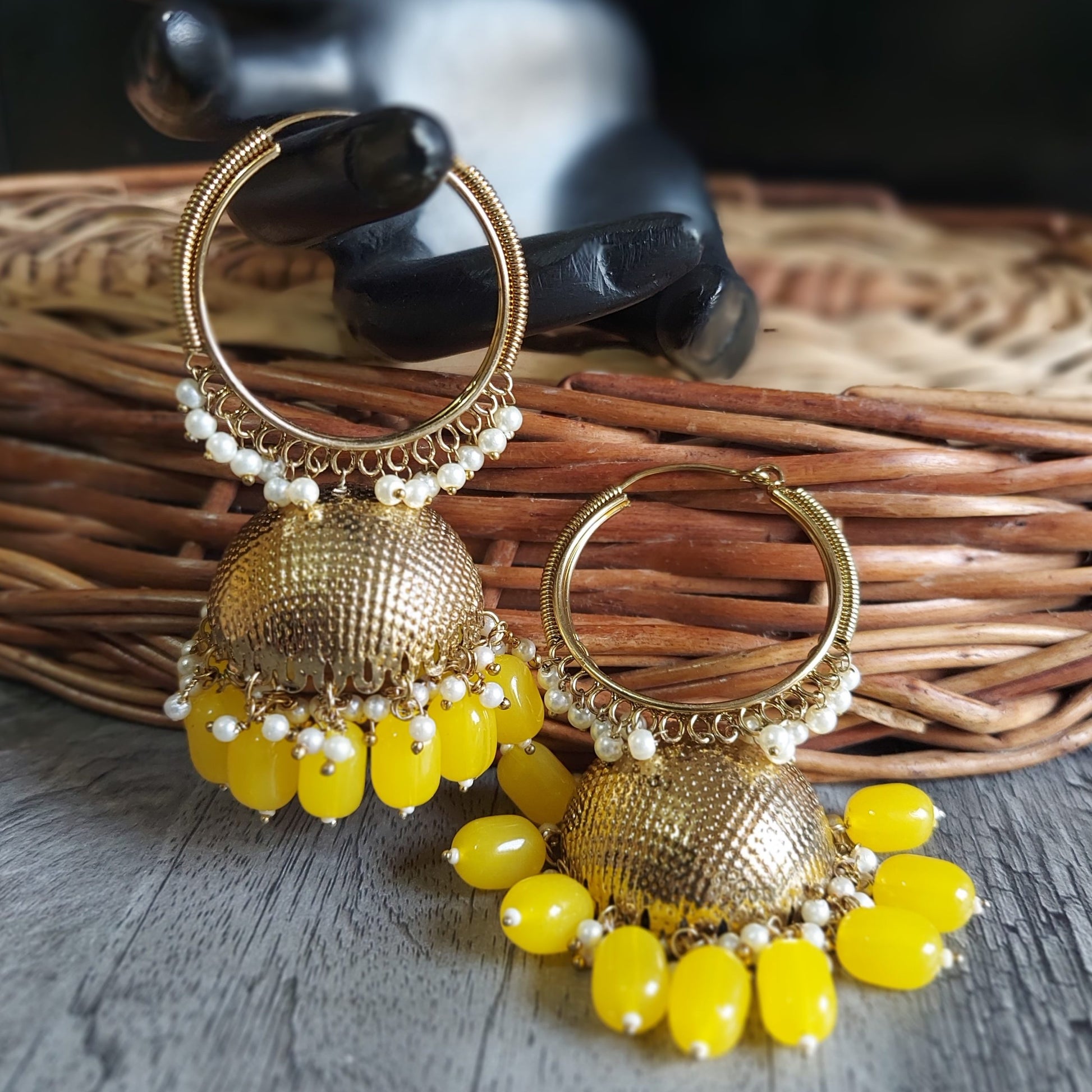 Hoop Jhumka earrings