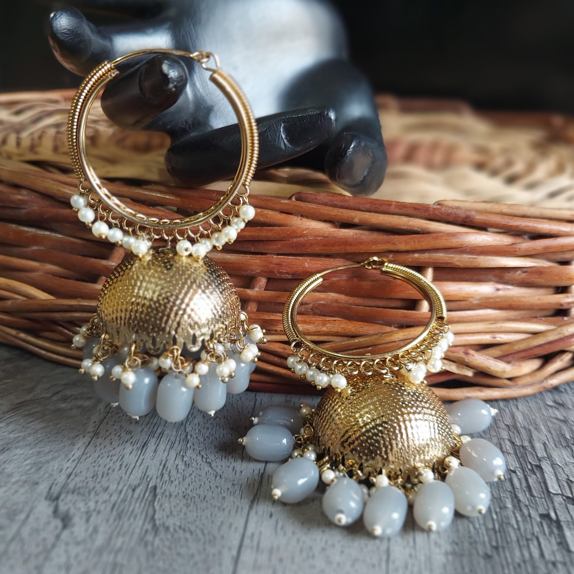 Hoop Jhumka earrings