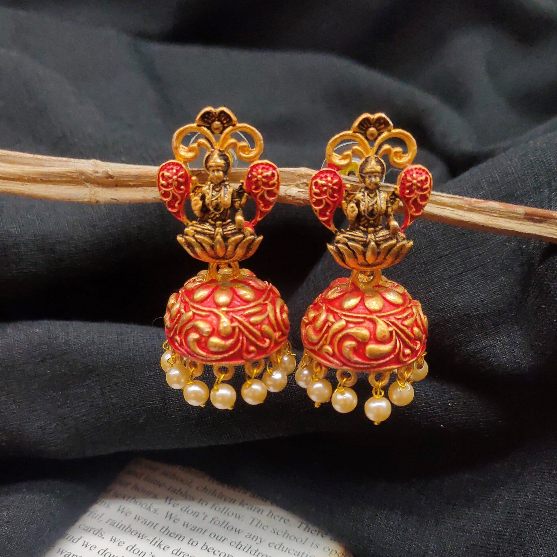temple jewellery jhumkas