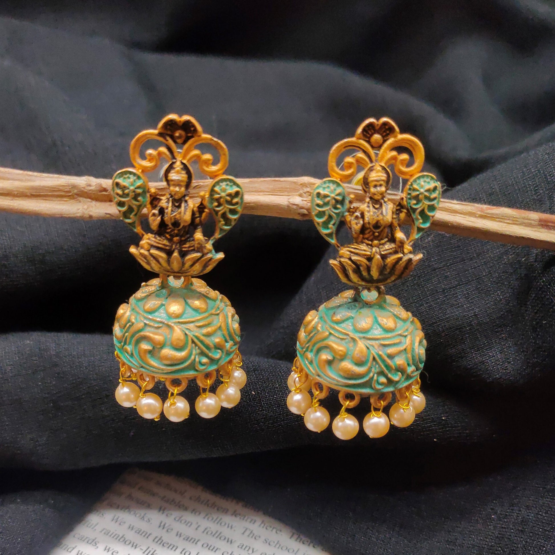 temple jewellery jhumkas