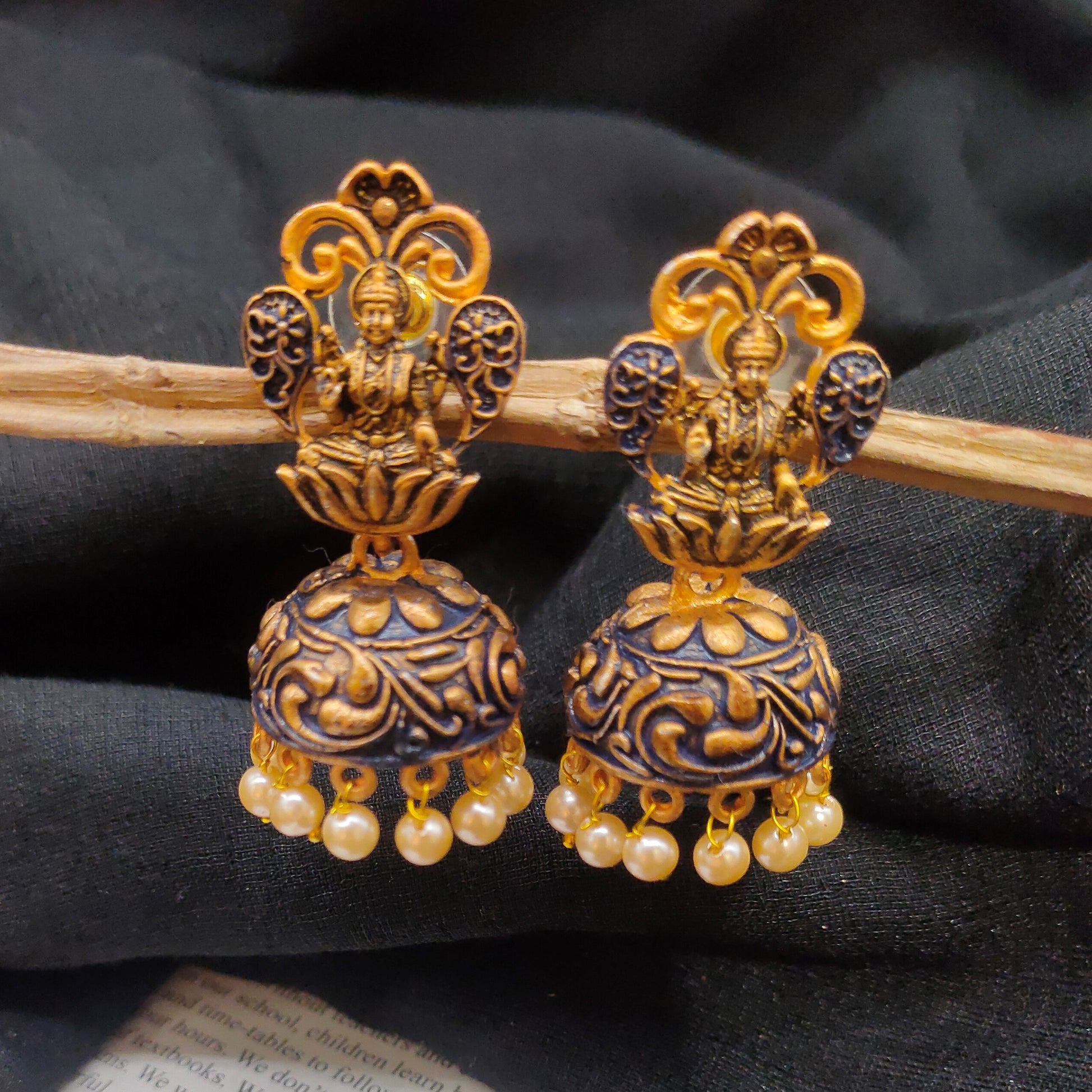temple jewellery jhumkas