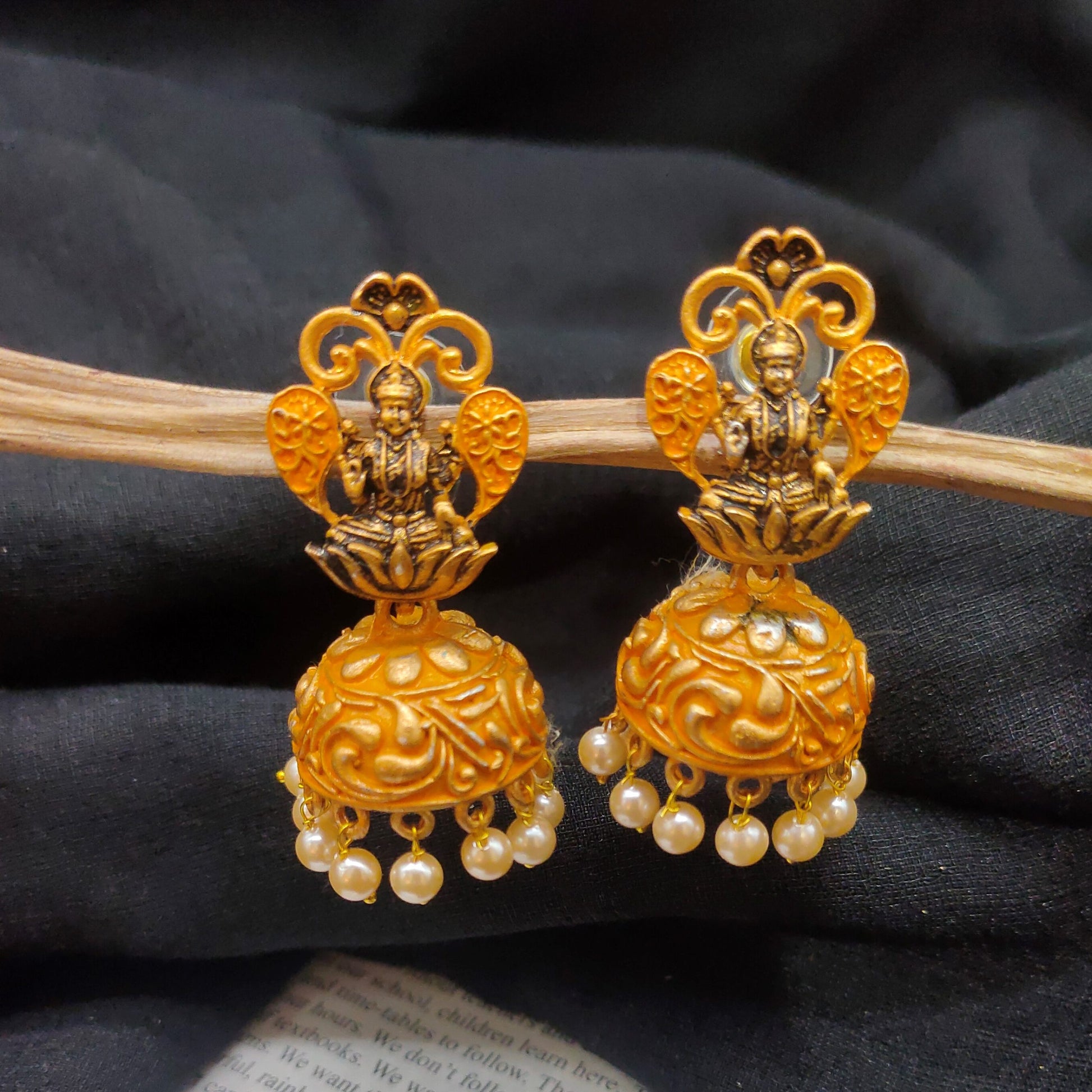 temple jewellery jhumkas