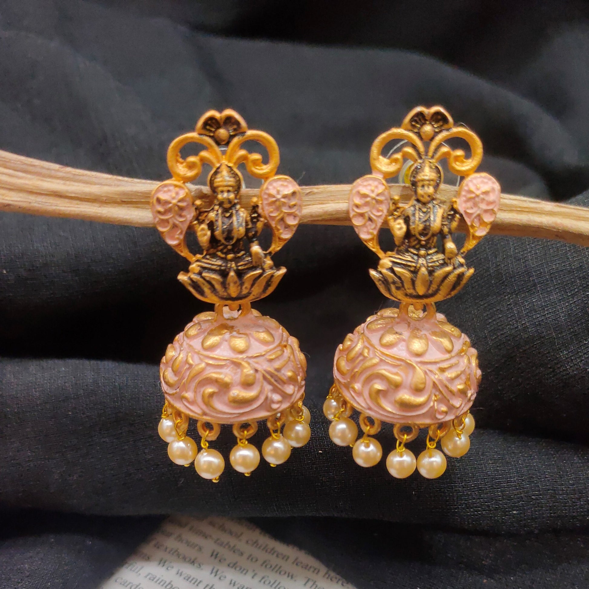 temple jewellery jhumkas