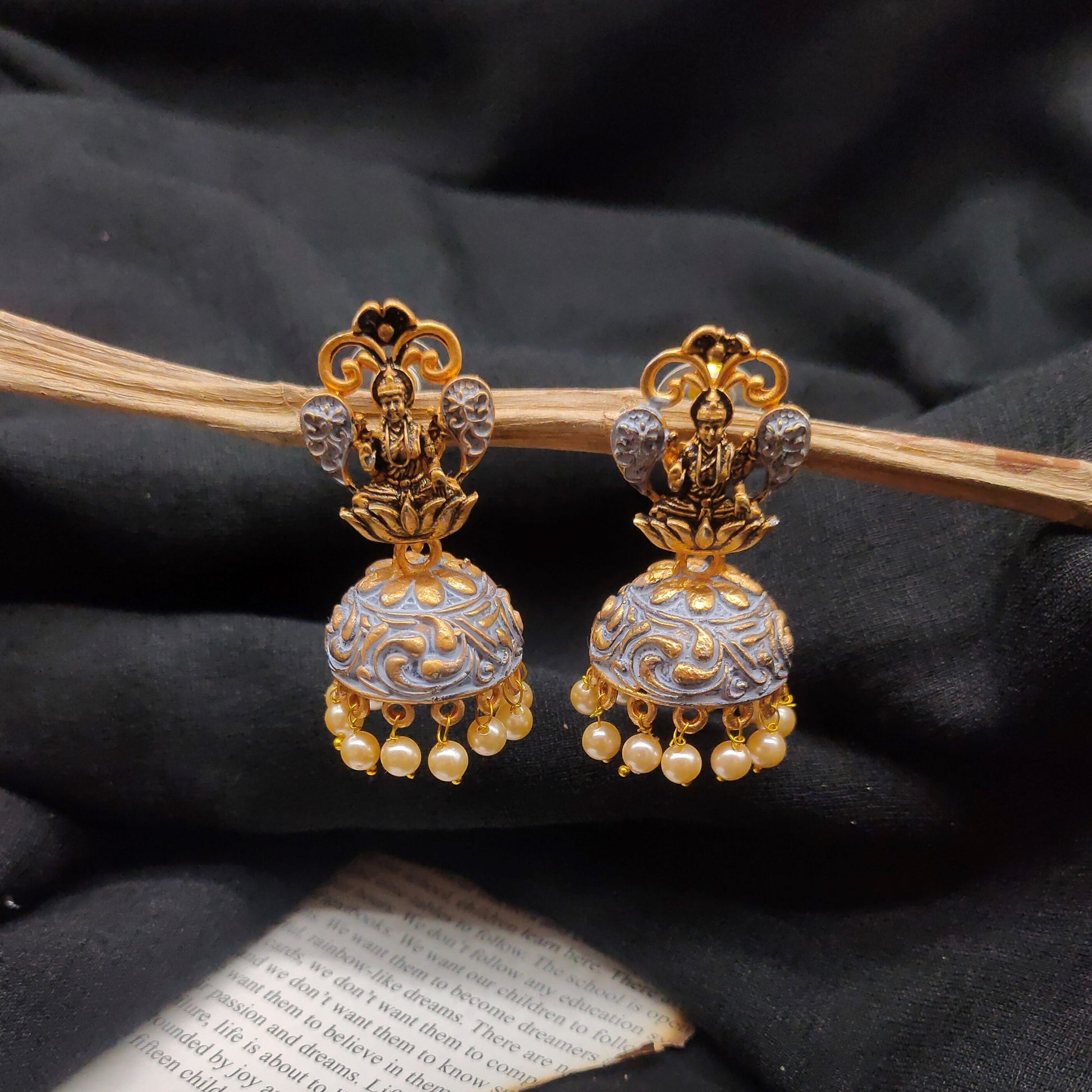 temple jewellery jhumkas