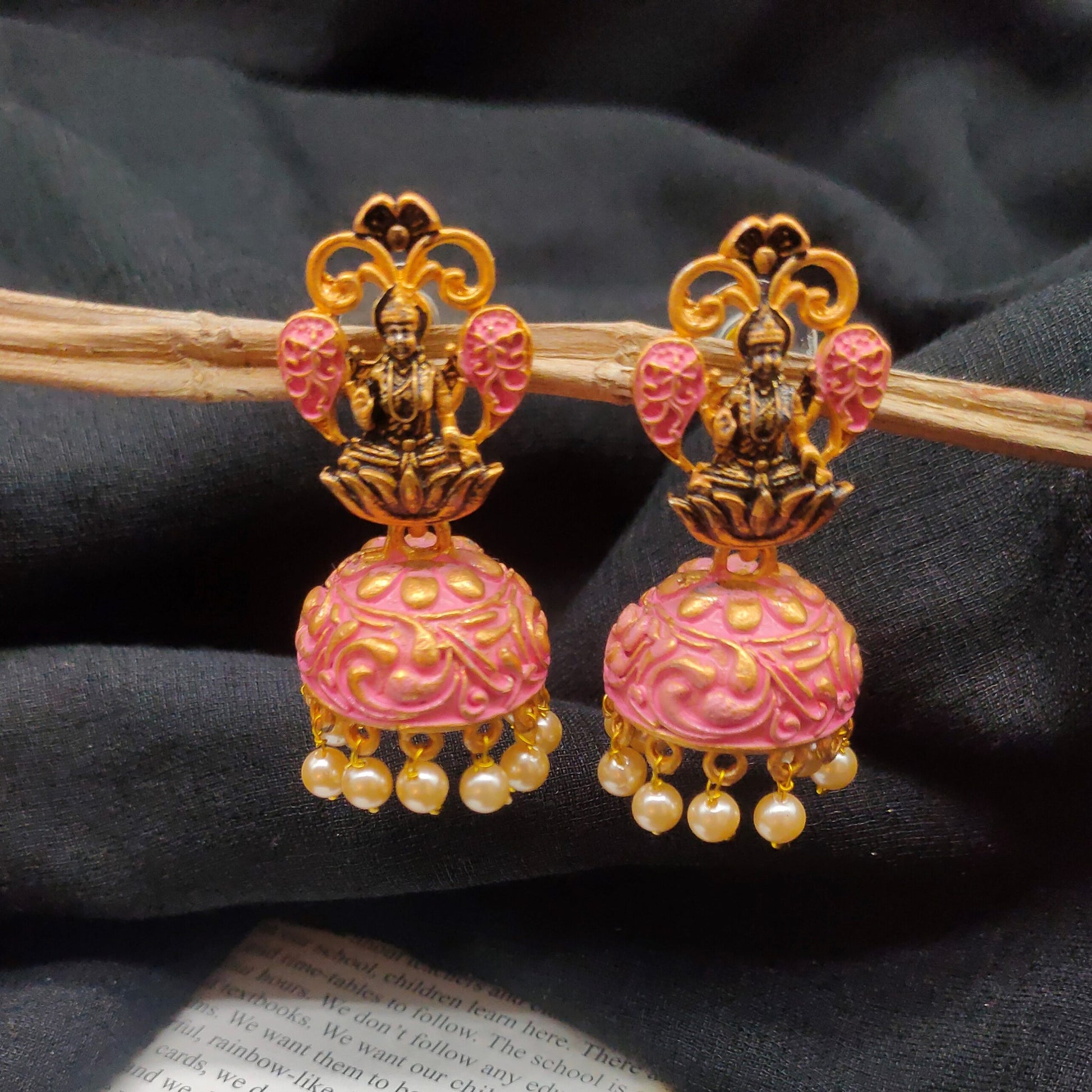 temple jewellery jhumkas