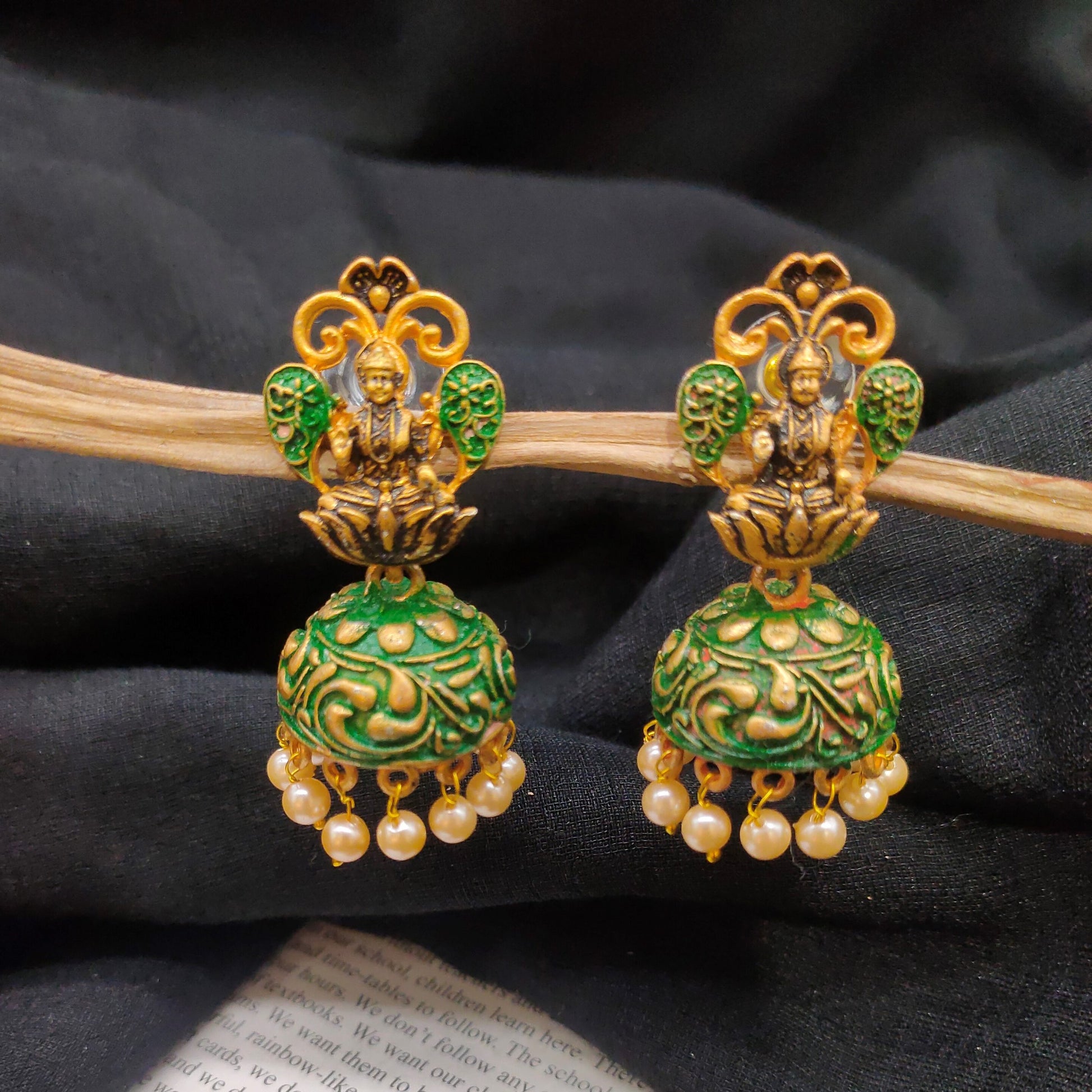 temple jewellery jhumkas