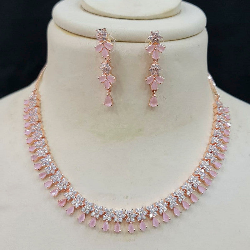 American Diamond Jewellery Set With Earrings.