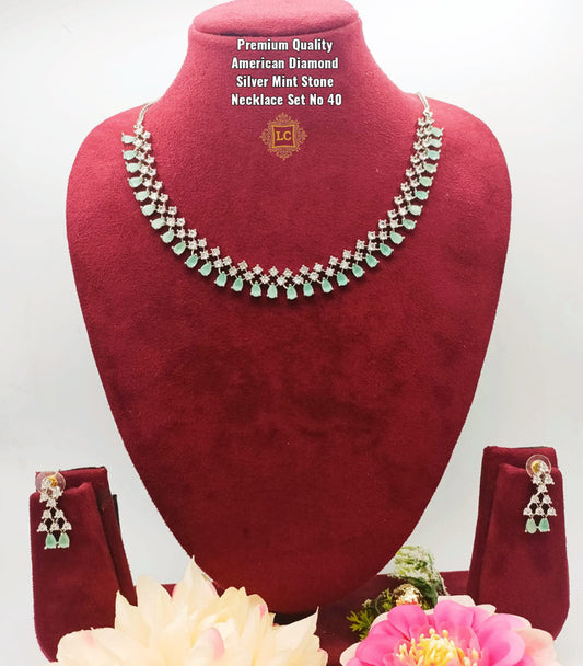 American Diamond Jewellery Set With Earrings.