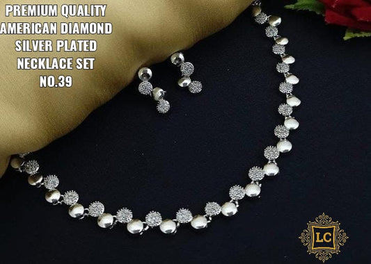 American Diamond Jewellery Set With Earrings.