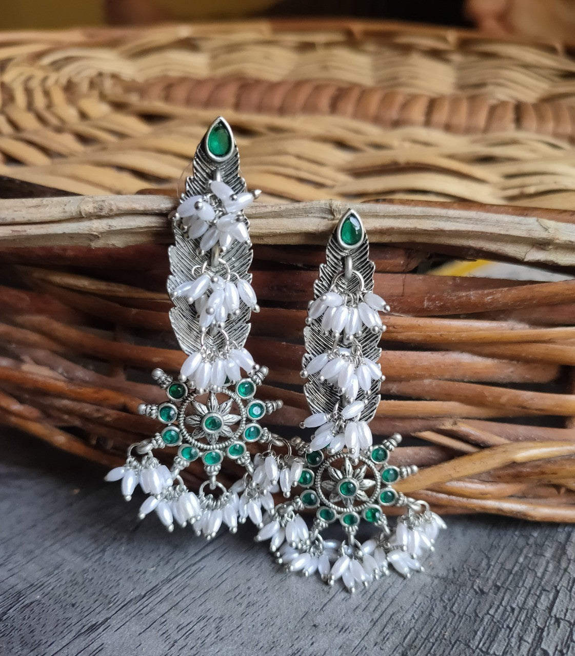 oxidised jewelry earrings