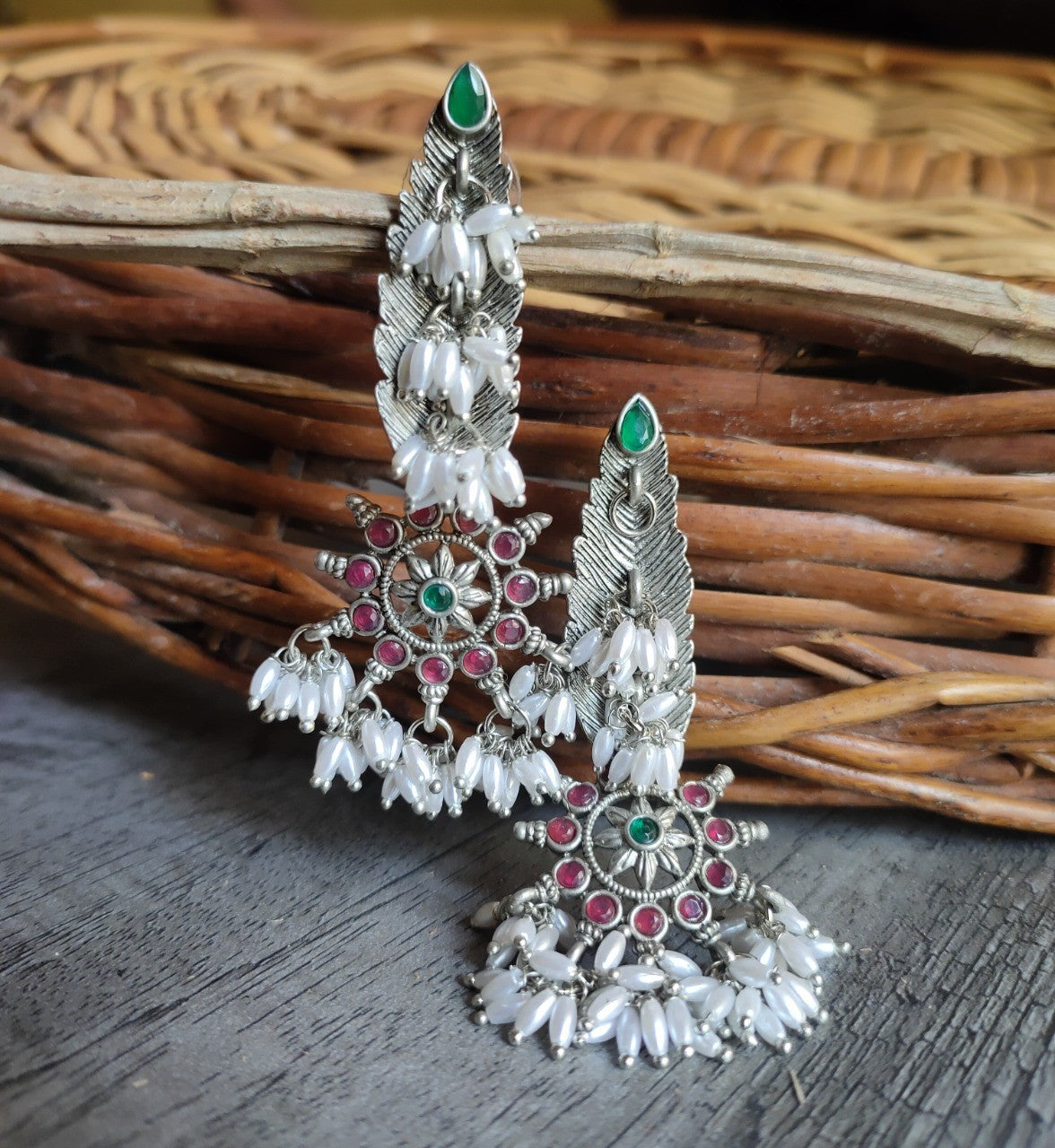 oxidised jewelry earrings