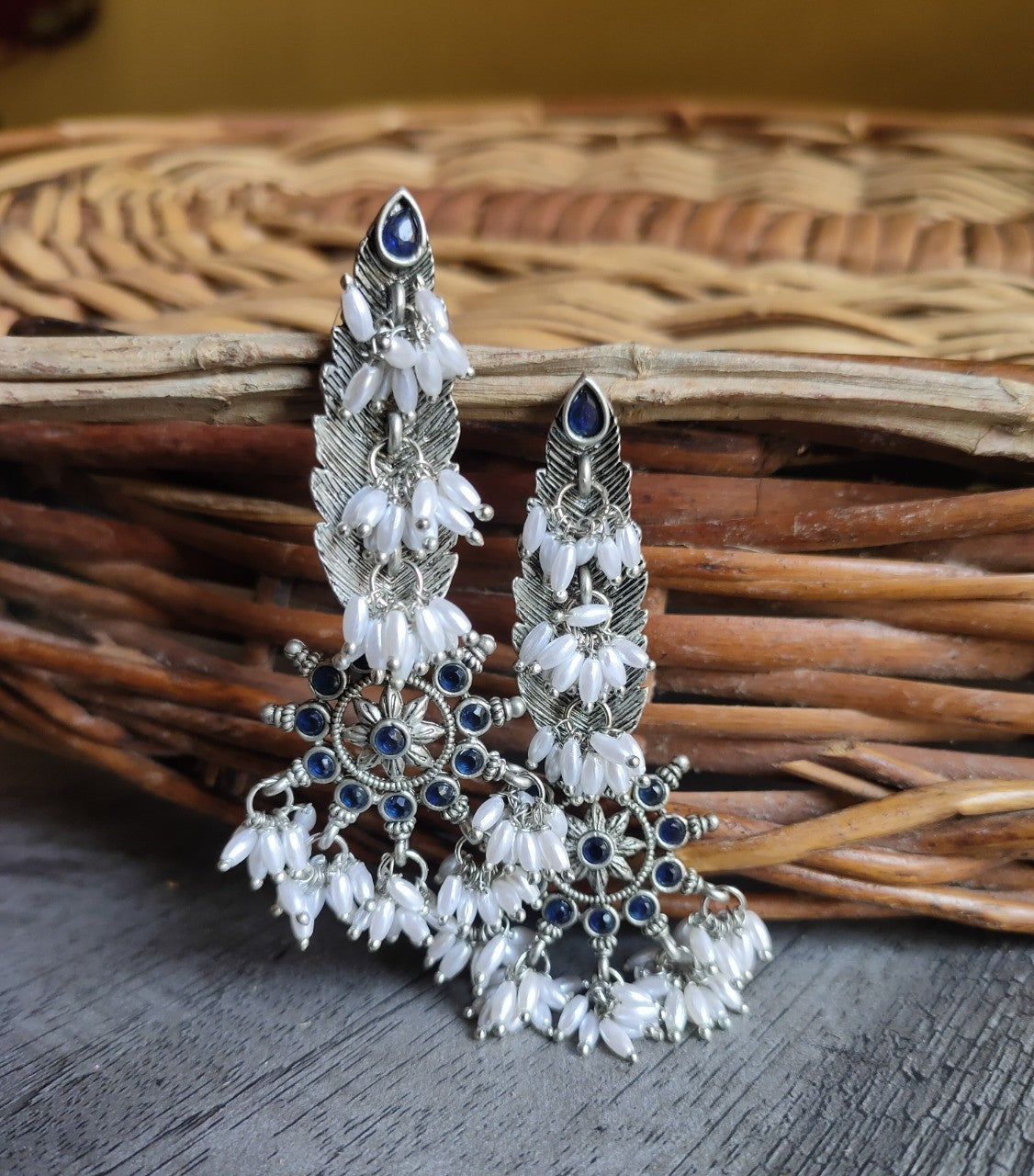 oxidised jewelry earrings
