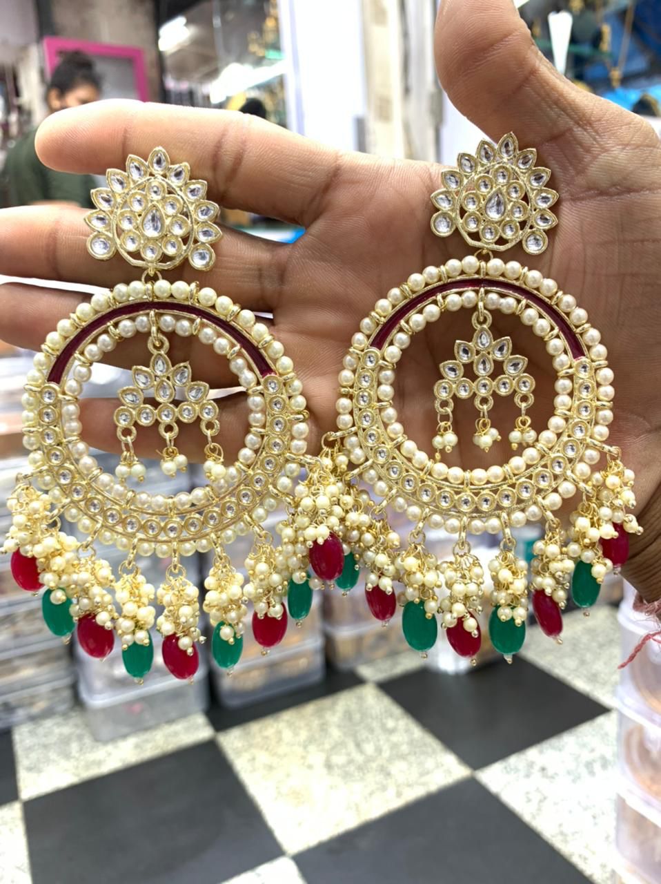 RedandGreenChandbali