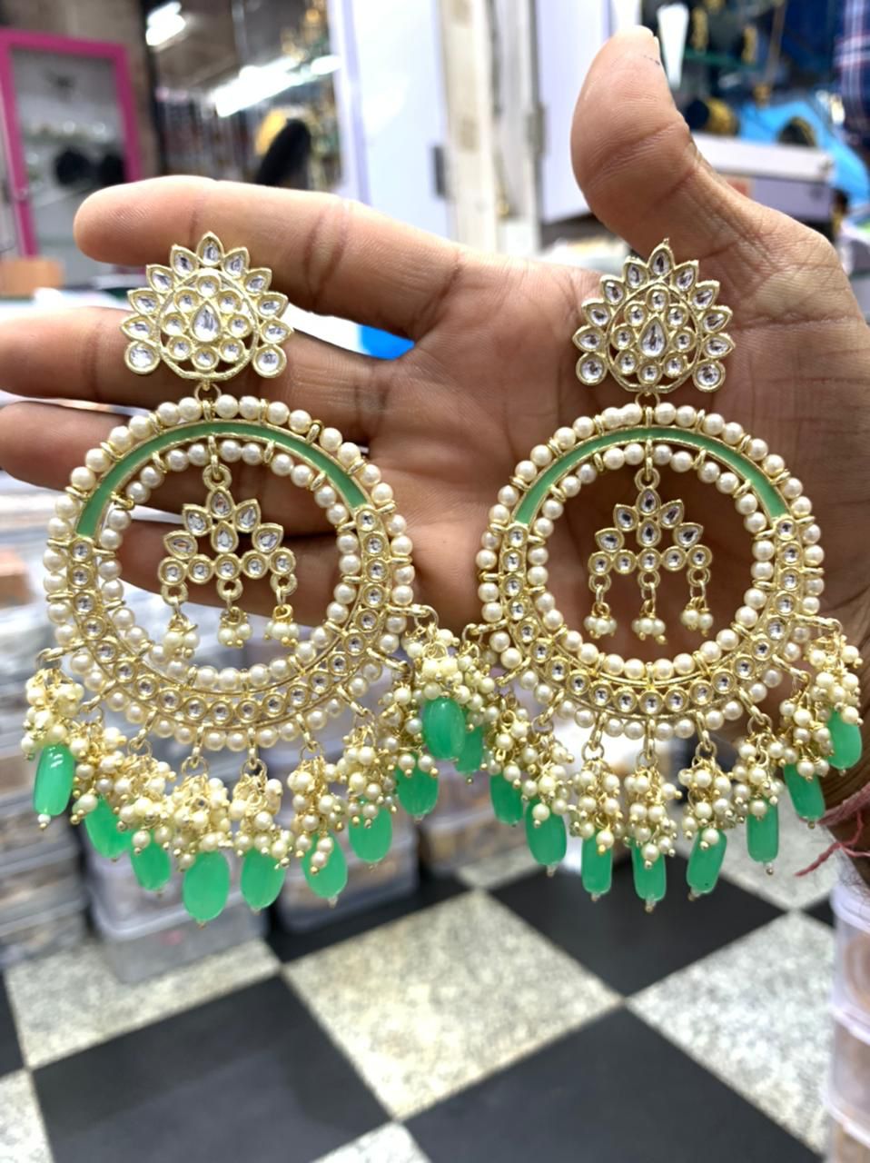MintGreen Chandbali