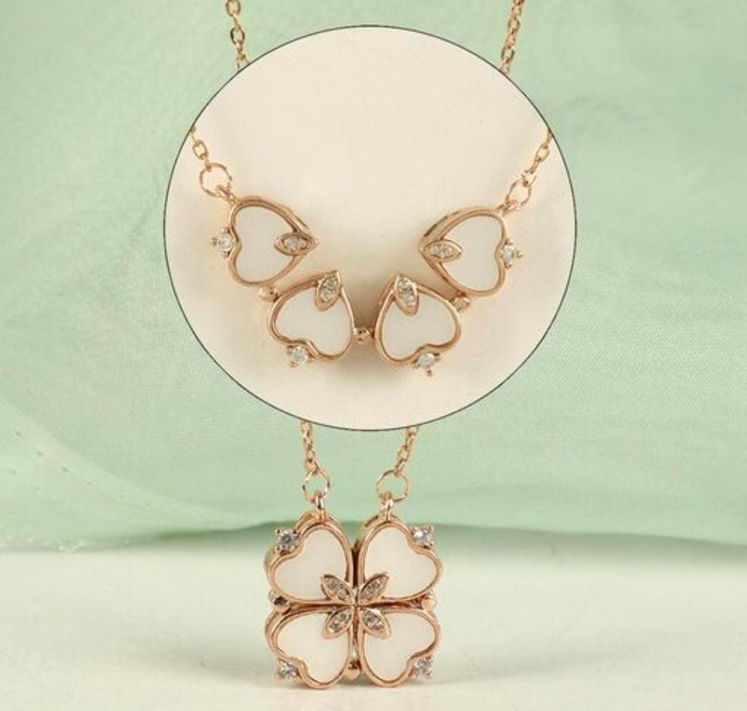 Charming Gold Plated Crystal Butterfly Pendant Necklace for Women and Girls.