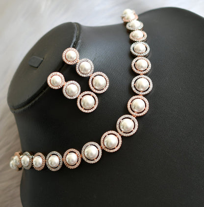 American Diamond Jewellery Set With Earrings.