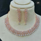 American Diamond Jewellery Set With Earrings.