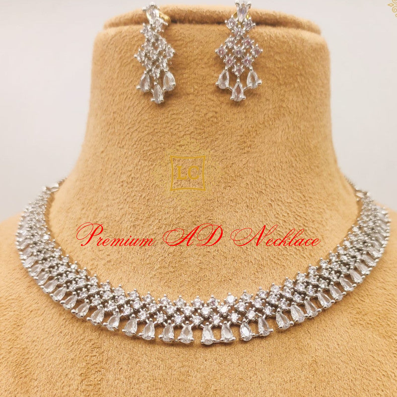 American Diamond Jewellery Set With Earrings.