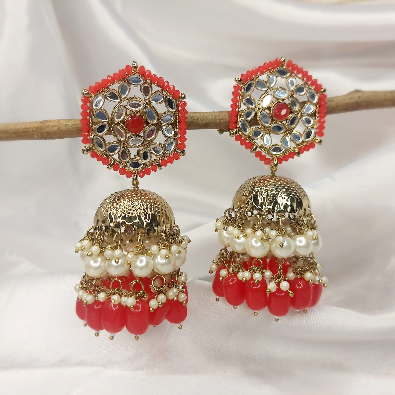 MirrorJhumkaRed