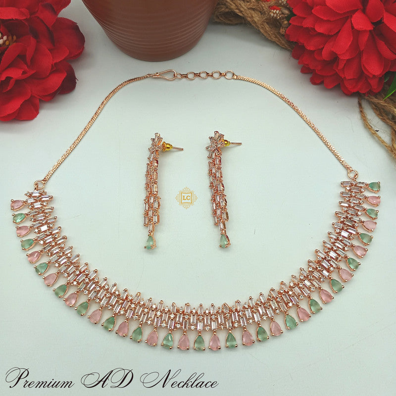 American Diamond Jewellery Set With Earrings.