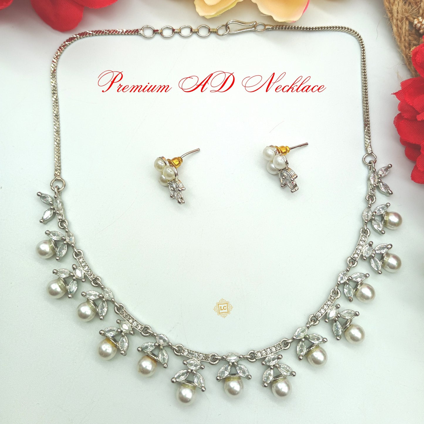 American Diamond Jewellery Set With Earrings.(LCN-52)