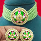 Meenakari & Beads Choker Necklace Set with Earrings