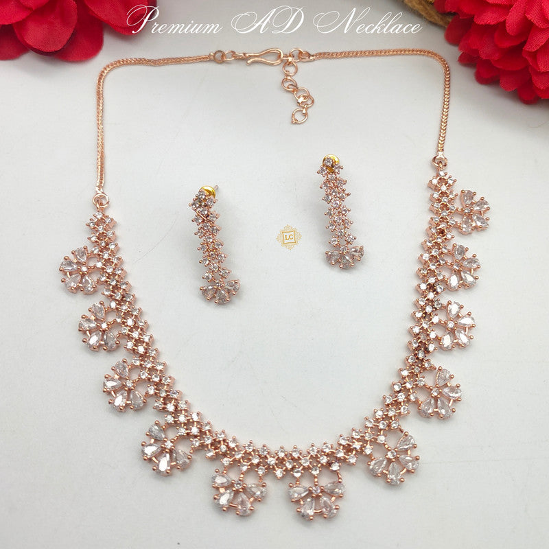 American Diamond Jewellery Set With Earrings.