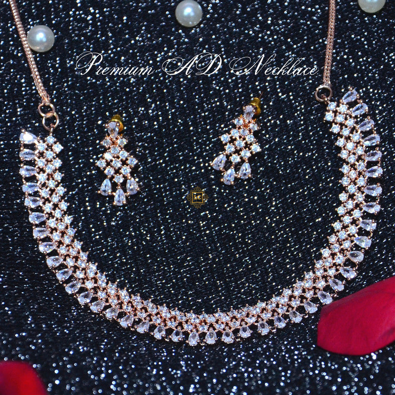 American Diamond Jewellery Set With Earrings.