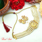 Elegant Kundan & Pearls Choker Necklace Set with Earrings