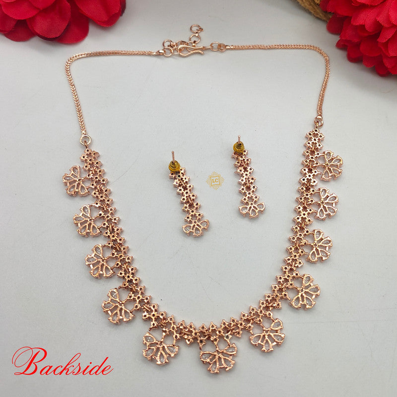 American Diamond Jewellery Set With Earrings.