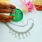 Silver Plated Cubic Zirconia & American Diamond Jewellery Set With Earrings.