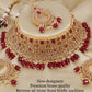Antique Reverse AD polki choker necklace tika set with earrings