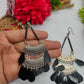 LC Jewelz Oxidized Silver Earrings - Unique & Stylish